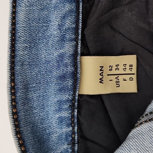 NWT Rica Lewis Men's Denim RL80 Straight Fit Faded Blue Jeans Size 34 - Picture 5 of 15